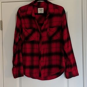 A&F Flannel Button-Up Shirt - XL
